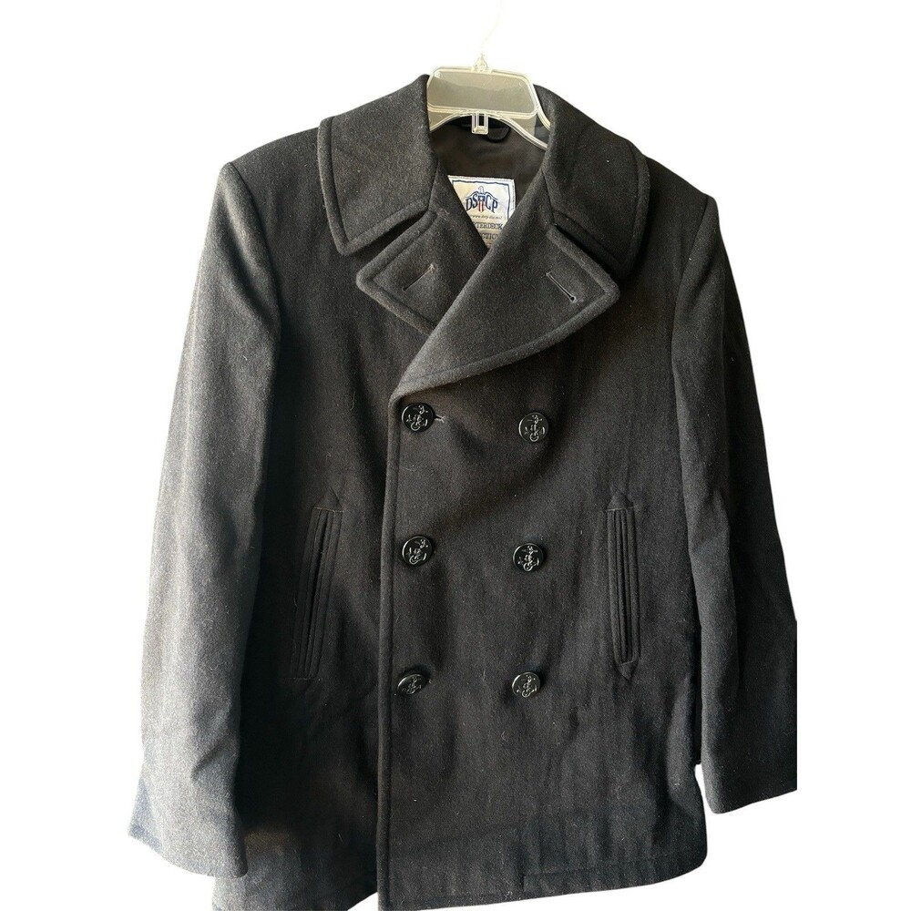 D.S.C.P. Quarterdeck Collection US Navy Sailor Wool PeaCoat Size 38R Nautical